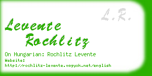 levente rochlitz business card